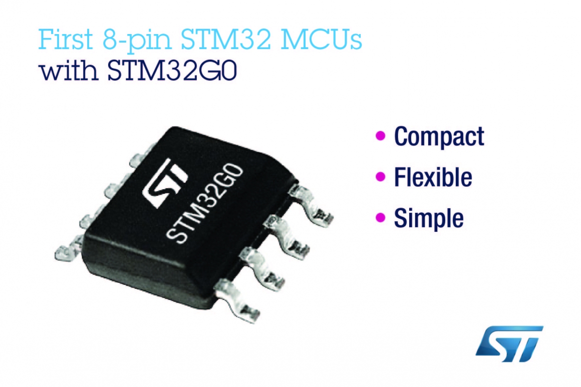 ST新聞稿9月20日——意法半導體推出首款8引腳STM32微控制器，可適用于簡單應用