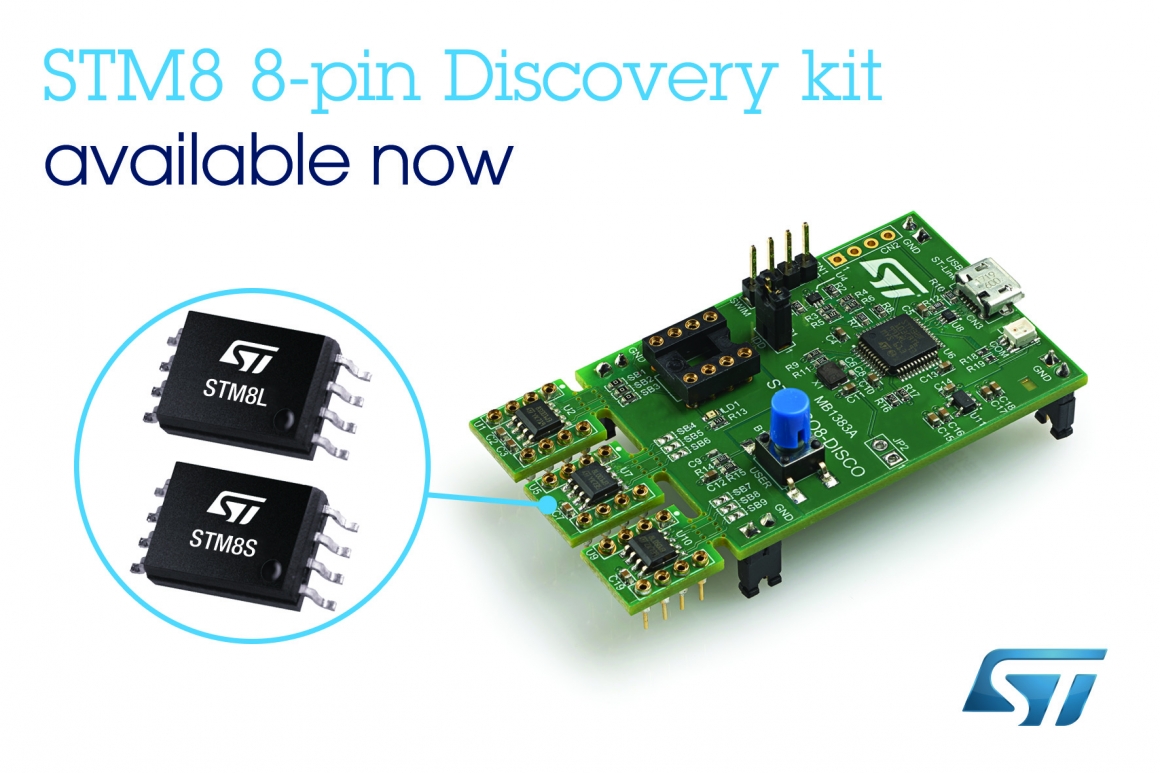 ST新闻稿1月30日——意法半导体发布含三款8引脚STM8微控制器的单板Discovery 套件，为用户带来便利、超值体验